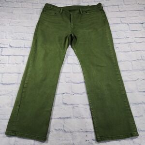 Levis 514 MENS 38X30 Straight Fit Stretch Rugged Denim Green Jeans Green Tab